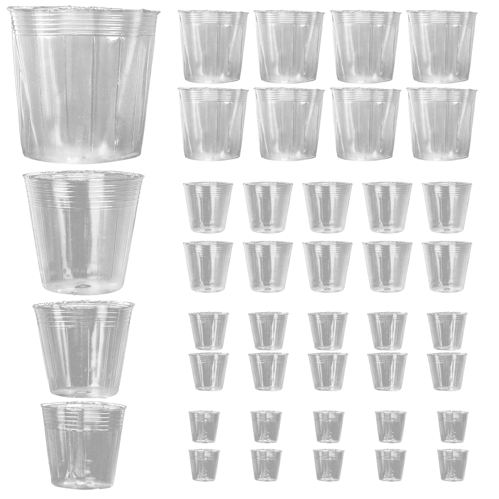 

40 Pcs Nursery Cup Hydroponic Planter Clear Orchid Plastic Starter Pots Planting Flower