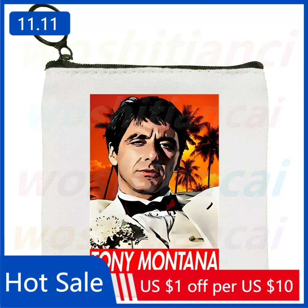 

Say Hello To My Little Friend Canvas Coin Purse The World Is Yours Coin Purse Collection Canvas Bag Small Wallet Zipper Key Bag