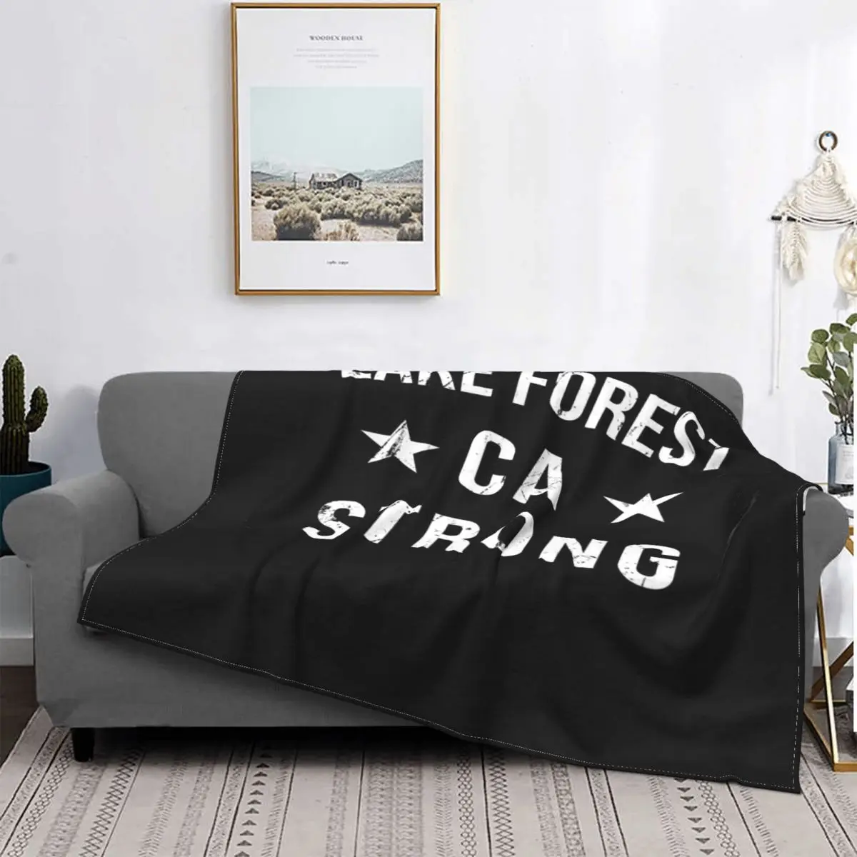 

Lake Forest Ca-Manta de Ciudad natal fuerte, colcha a cuadros para cama, sofá cama, manta térmica a cuadros de muselina para cam