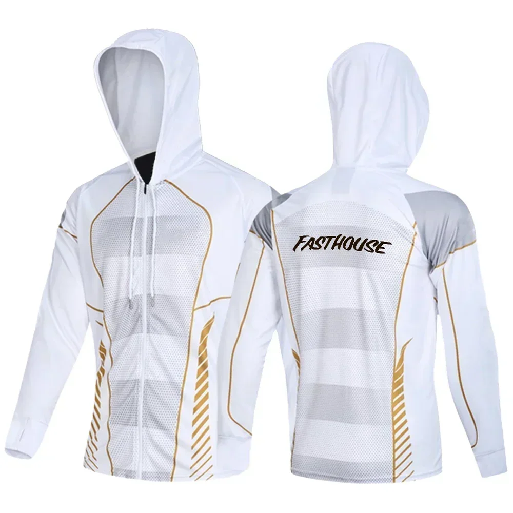 Одежда для рыбалки с капюшоном летняя защита от солнца трикотажные изделия