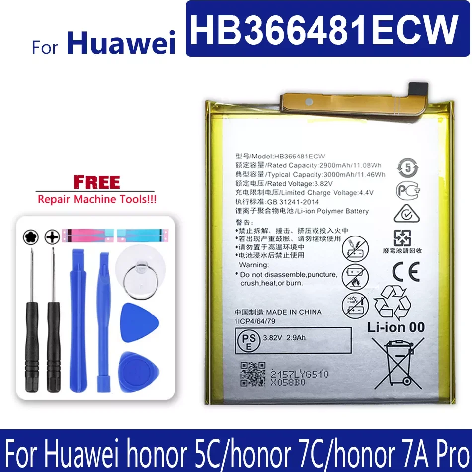 

HB366481ECW Battery For Huawei 5C/Honor 7C/Honor 7A Pro /honor5C honor7C honor7A Mobile Bateria