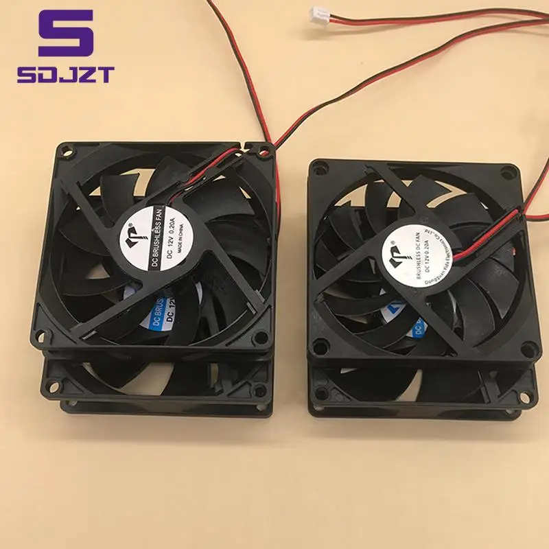 

Micro DC Brushless Fans Computer Case Cooling Fan DC8010/8015/8020/8025 5V 12V 24V Sleeve Bearing CPU Cooling Fan With Two Lines