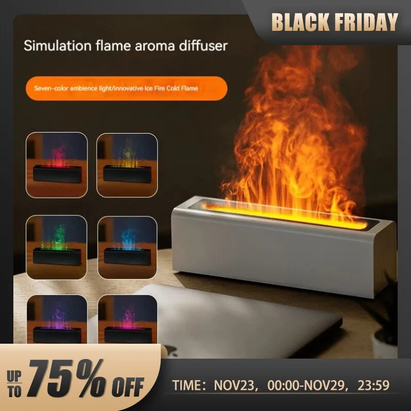   다채로운 시뮬레이션 불꽃 디퓨저, USB 플러그인 향수, 사무실 홈 불꽃 가습 디퓨저 