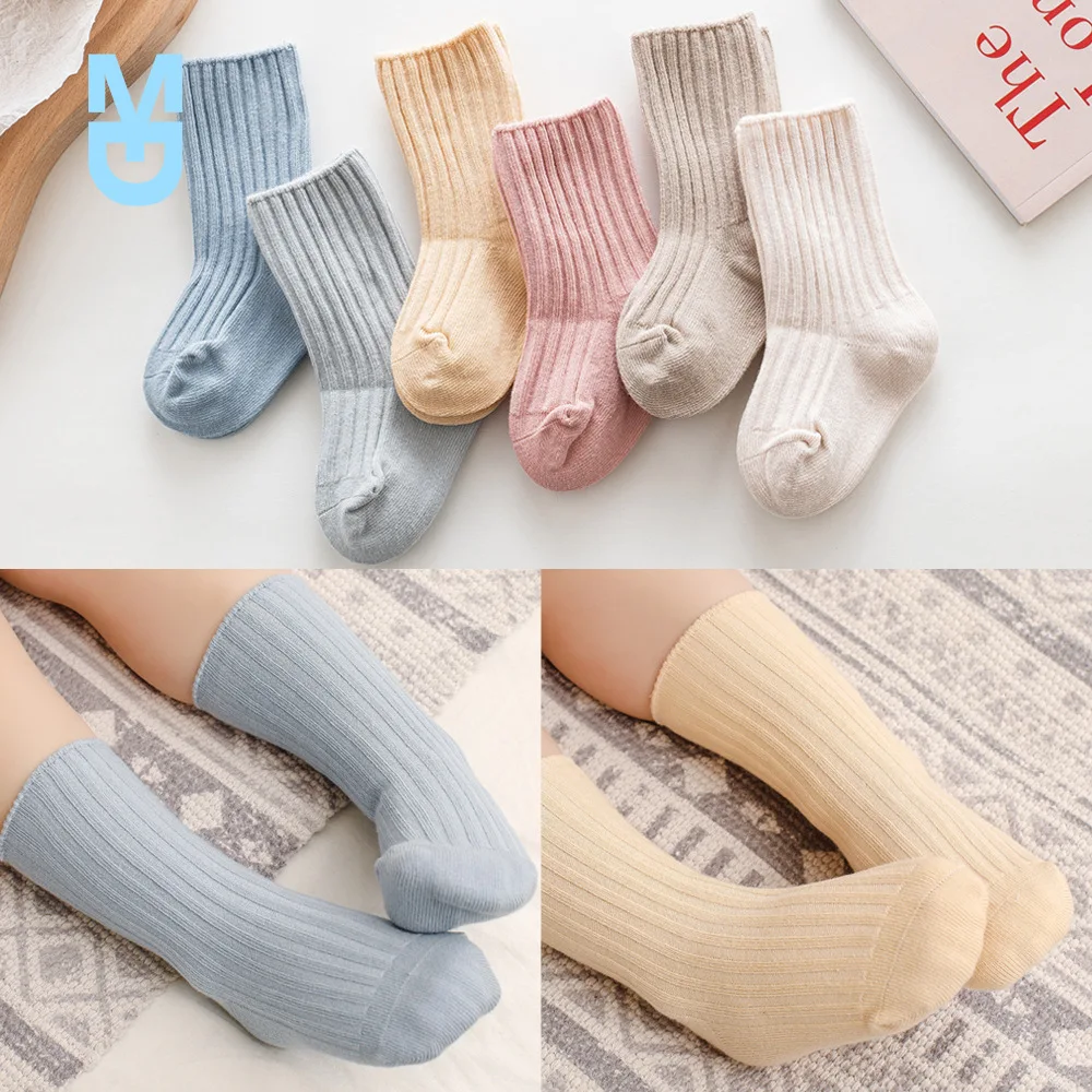 

New 3 Pairs Cotton Baby Socks Winter Knit Warm born Socks for Boys Girls Mix Color Infant Sock Baby Cheap Stuff 0-4 Years