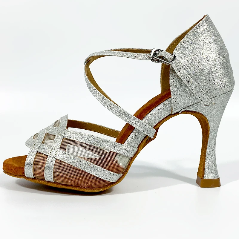 Latin Dance Shoes 2022 Women Ballroom High Heel Dance Shoes Soft Sole Tango Salsa Bachata Party Shoes For Ladies Girl Sandals