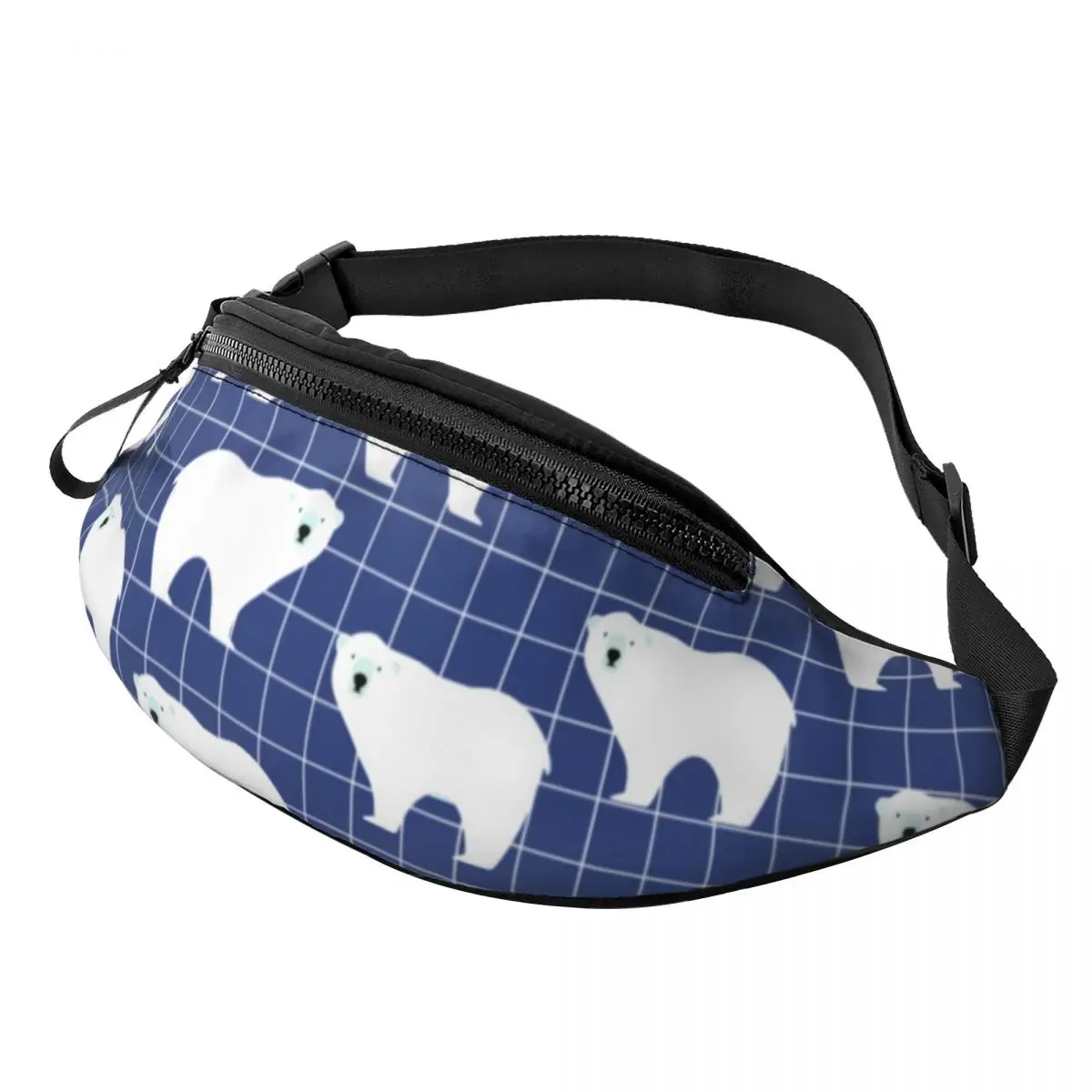 

Nordic Animal Waist Bag Polar Bear Print Work Teenagers Waist Pack Polyester Pattern Bag
