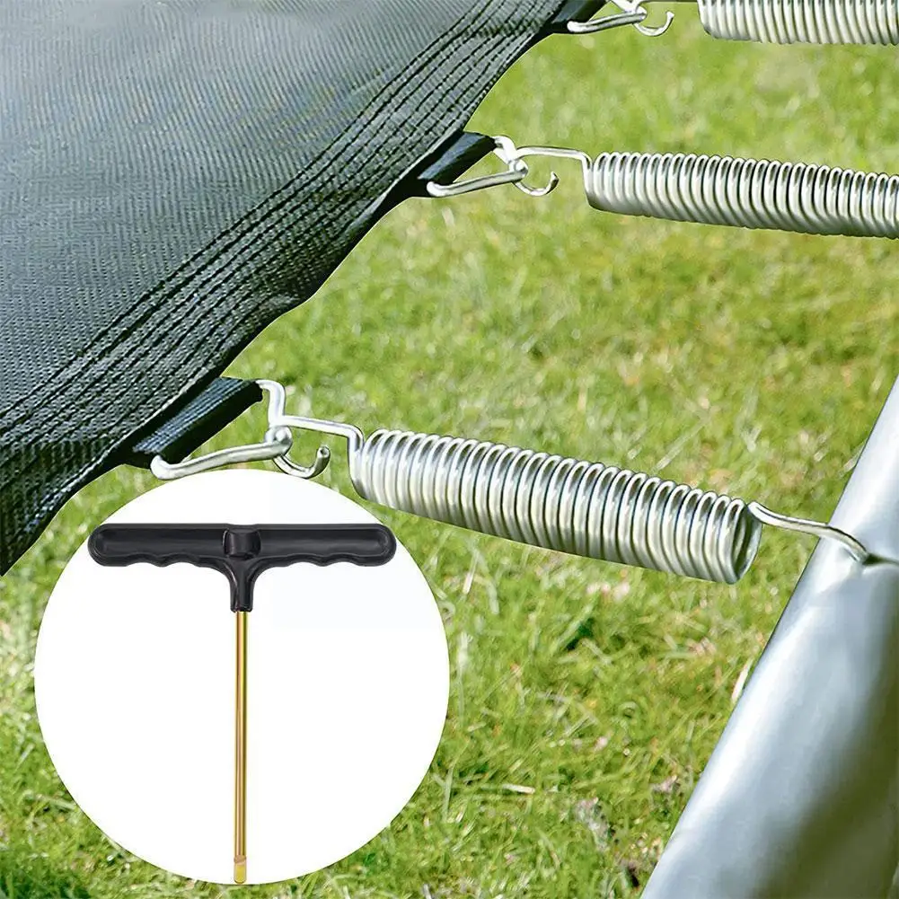 

13cm 3pcs Black Trampoline Spring Pull Tool T-hook For Outdoor Mat Trampoline Install Your Jump Pad Hand Pull Tool R6w1