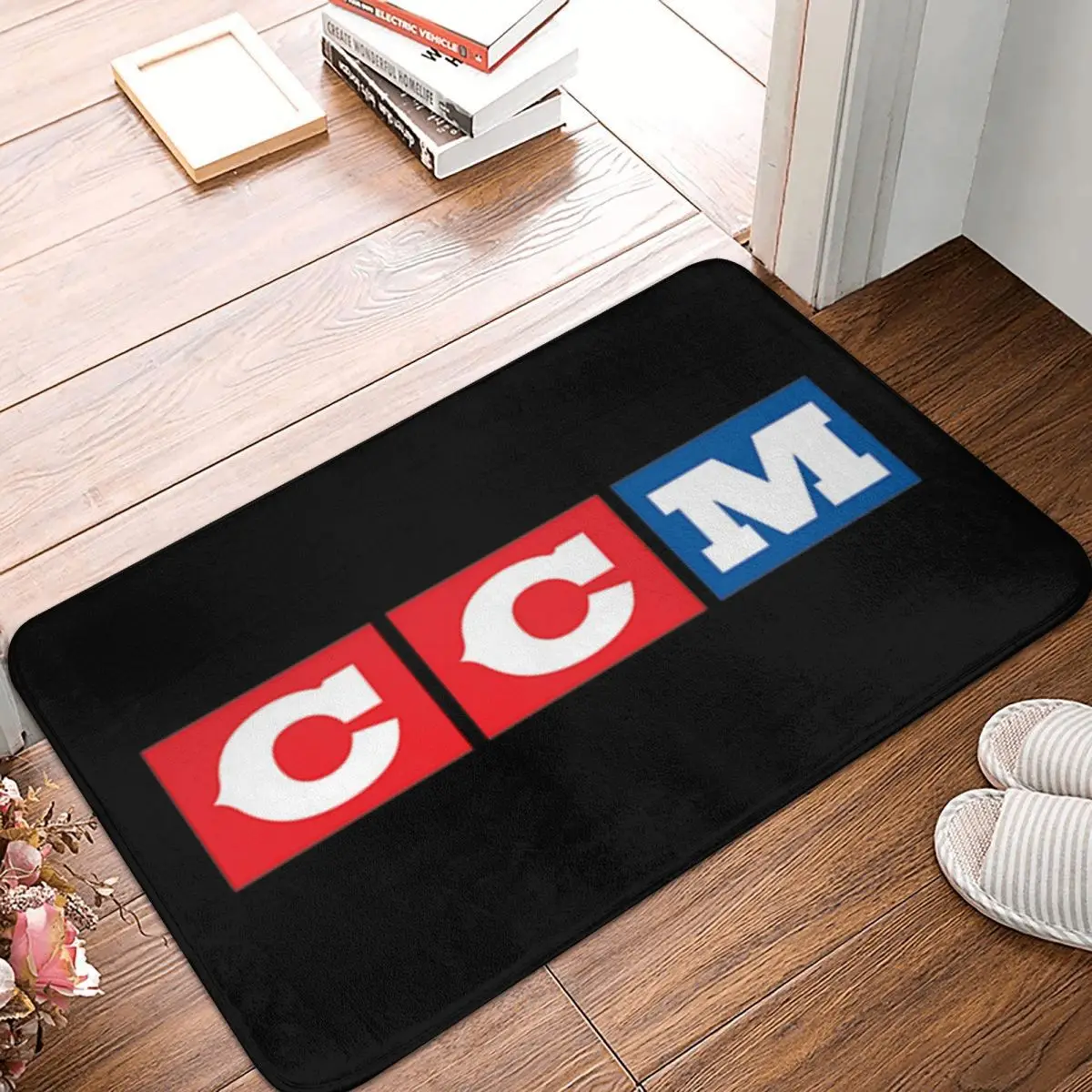 Нескользящий коврик с логотипом CCM в стиле ретро напольный впитывающий ковер для