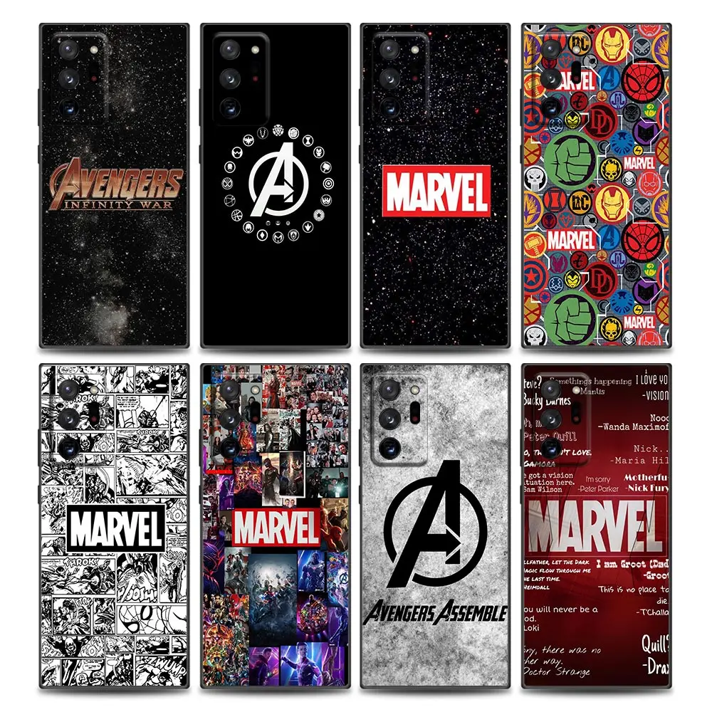 

Avengers Marvel Logo Phone Case for Samsung Note 8 Note 9 Note10 M11 M12 M30s M32 M21 M51 F41 F62 Silicone