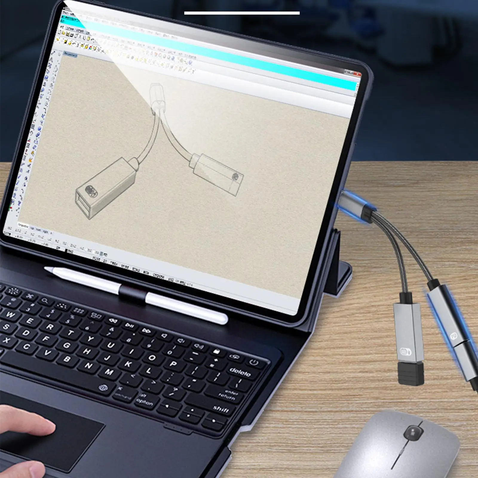 USB C OTG кабель адаптер для телефона 2 в 1 Тип штекер на гнездо зарядный порт с