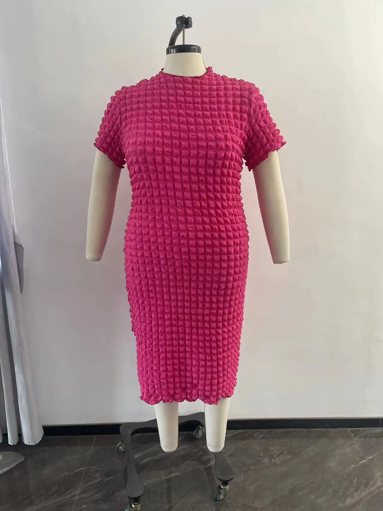 Plus Size Party Dress Plaid Elegant Pretty Women Cloth Chubby Female Casual Luxury Long Robe 2023 Summer Trendy New Midi Dress