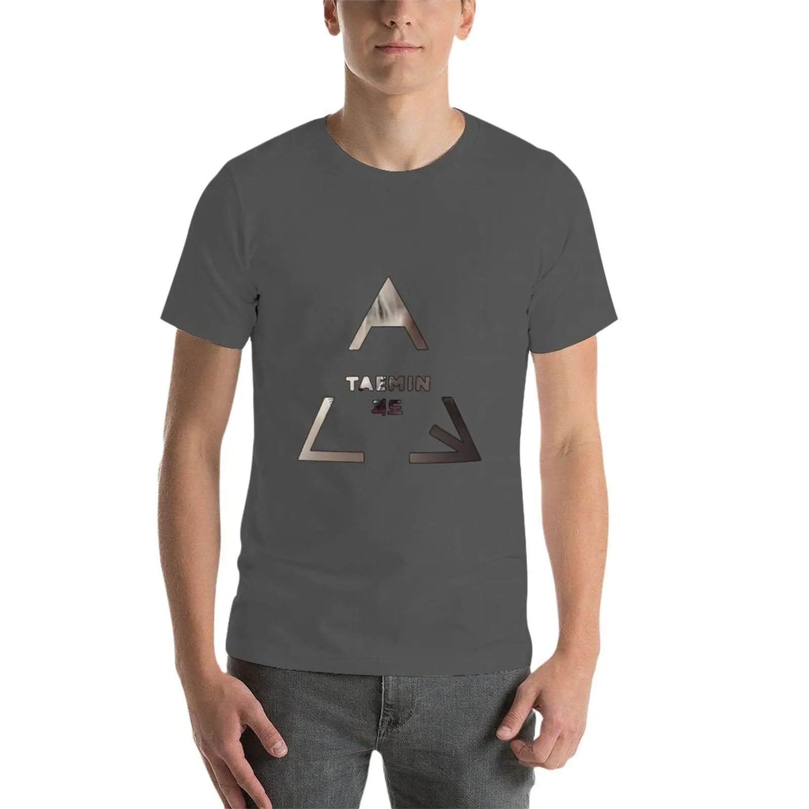 Новая футболка Taemin-опасность футболки без рисунка корейская мода черная мужские