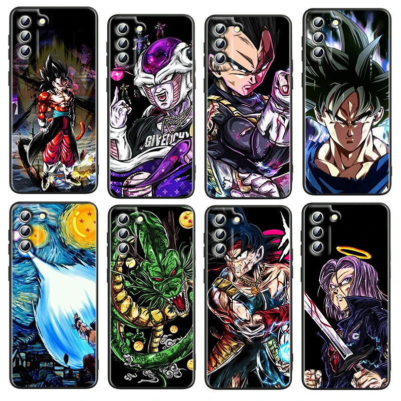

Cartoon Dragon Ball Art For Samsung Galaxy S22 S21 S20 FE Ultra Pro Lite S10 5G S10E S9 S8 Plus Black Shockproof TPU Phone Case