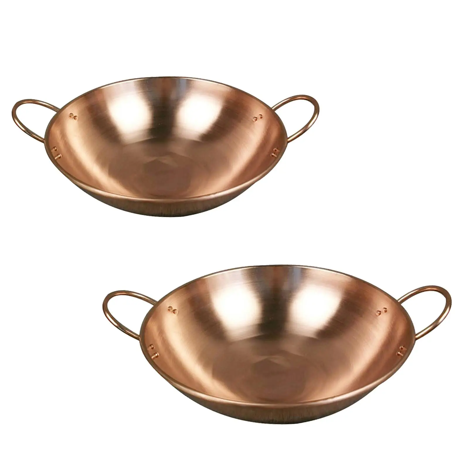 Pure Copper Pot for Stovetop Thick Fry Pan without Lid Whipping Bowl Copper Jam Pure Copper Pot for Stovetop Thick Fry Pan without Lid Whipping Bowl Copper Jam