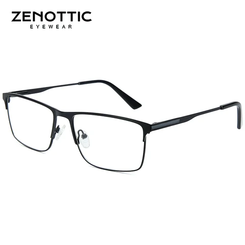 ZENOTTIC Мужской титан Прогрессивный рецепт очки квадратные синий свет очки близорукость очки коммерческий свет очки дальнего видения модные оптические очки