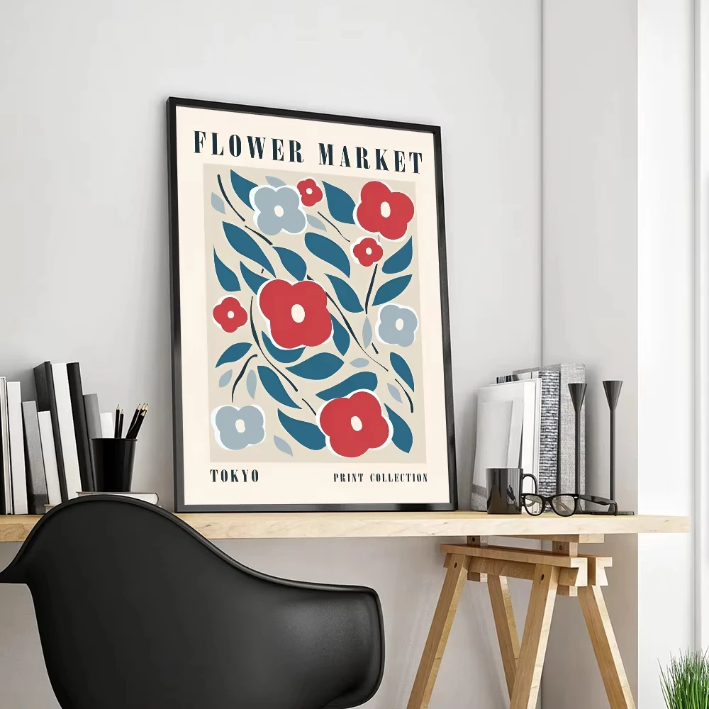 Абстрактный Цветочный рынок цветок скандинавские постеры сделай сам для