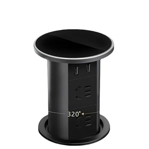 

Factory direct sales intelligent lift socket Island embedded bar desktop socket Hidden wireless charging socket