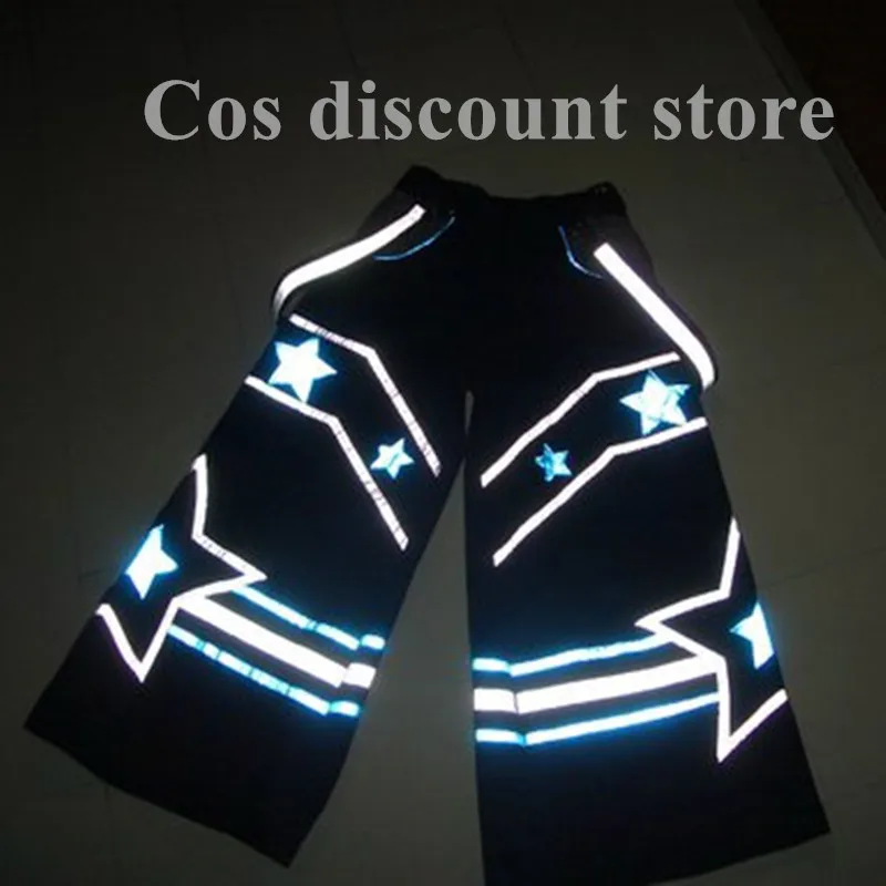 Светоотражающие брюки с эффектом ночного видения для косплея
