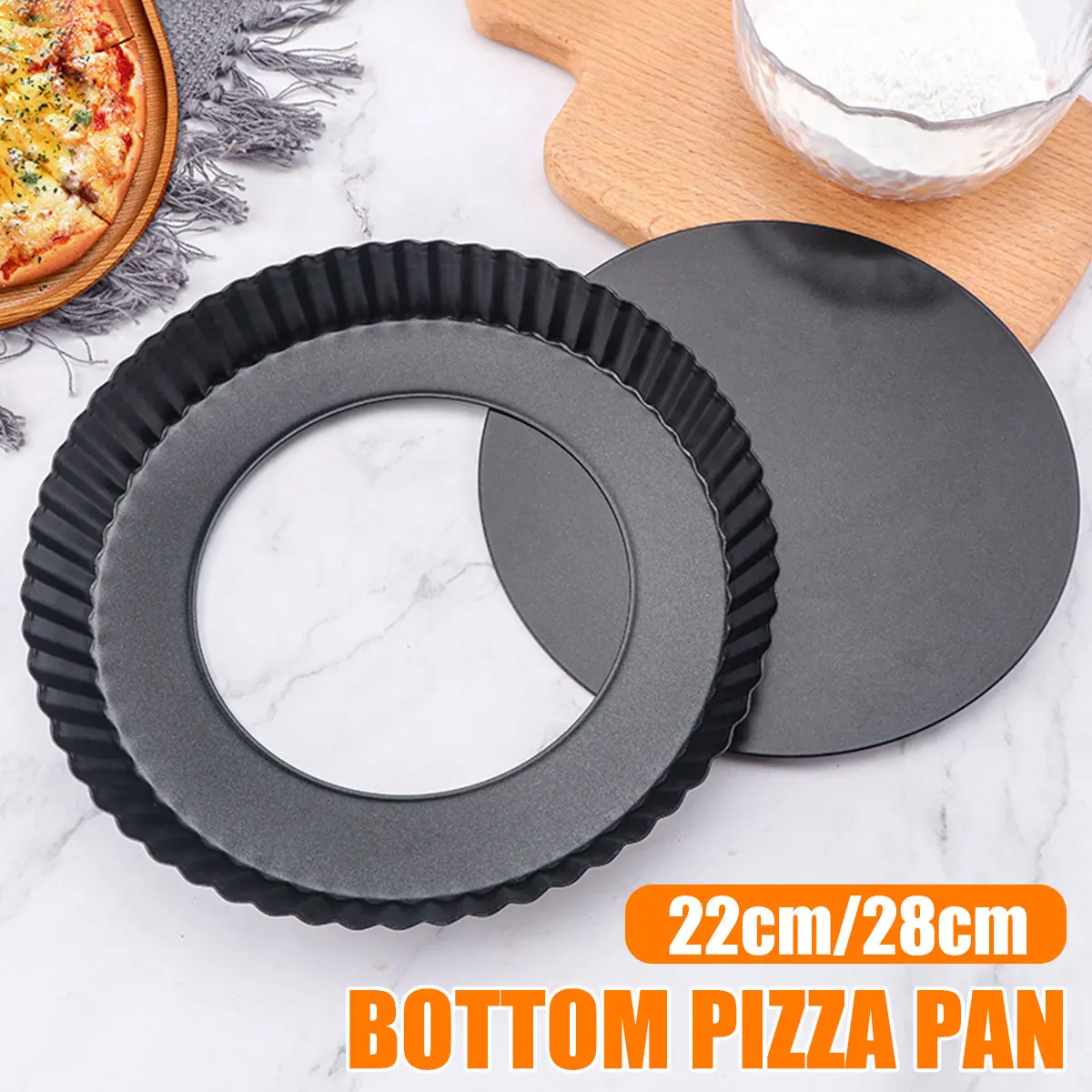 

Quiche Pan Carbon Steel Removable Tart Tin Non Stick Loose Bottomed Baking Tart Mould Practical Anti-rust Anti Corrosion Quiche