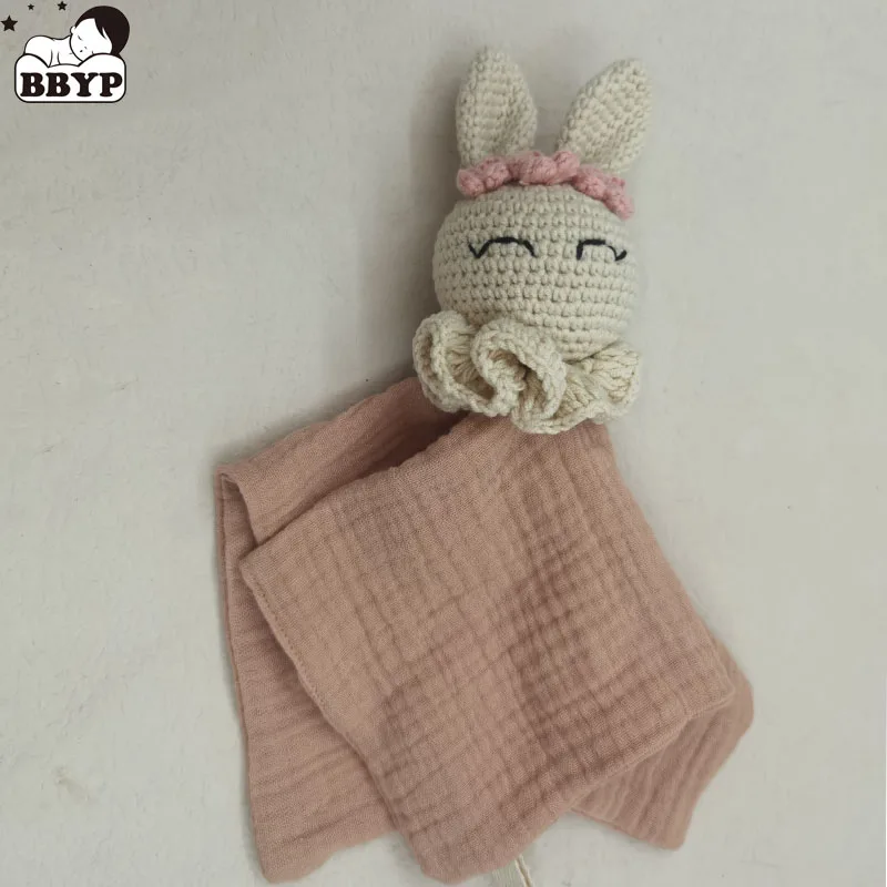 Baby Soother Appease Towel Bib Soft Animal Rabbit Sleeping Doll Teether Infants Soft Comfort Sleeping Nursing Cuddling Blanket T