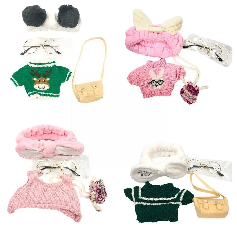 

30cm Little Yellow Duck Clothes Accessories Plush Toy Set Birthday Duck Cafe Accessories Hat Glasses Children Gift O3b4