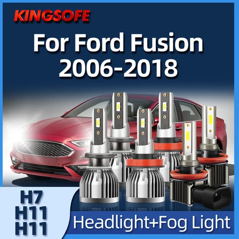 Фары головного света Roadsun 2/6 шт., противотуманные фары H7 H11For Ford Fusion 2006 2007 2008 2009 2010 2011 2012 2013 2014 2016 2017 2018