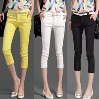 casual pencil pants capris women 2022 korean fashion streetwear high waist pants female short trousers woman summer breeches