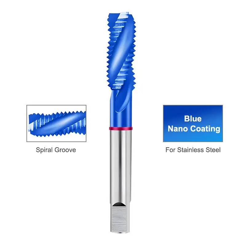 

Метчики из нержавеющей стали GAMONT, розовые, Круглые, синие, с нанопокрытием и кобальтовым содержанием, спиральные, с прямым желобом и наконечником