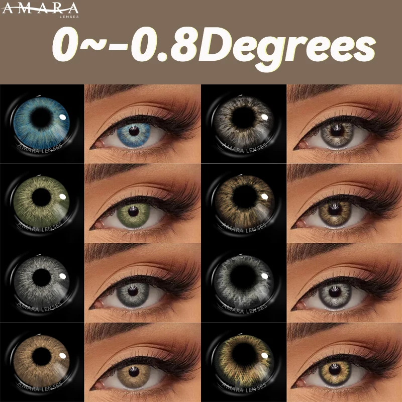 

AMARA Myopia Lenses 0~-8.0 Degree 1 Pair Color Contact Lenses for Eyes Lenses Prescription Lenses Diopter Contact Lenses
