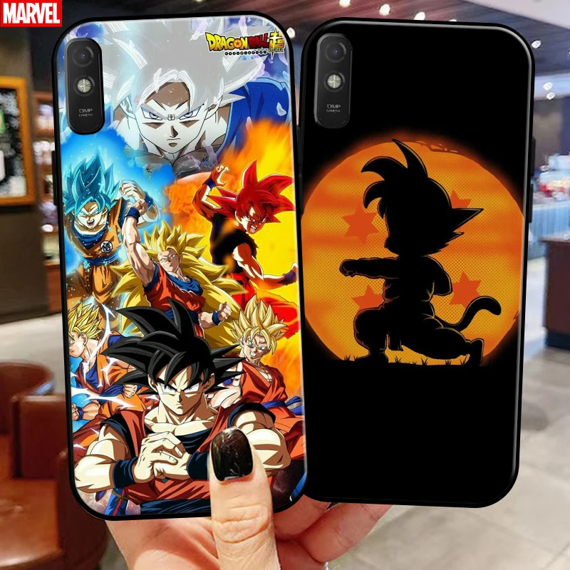 

Dragon Ball Anime For Xiaomi Redmi 9A 9AT 6.53 Inch Phone Case Black Liquid Silicon Silicone Cover Funda Coque