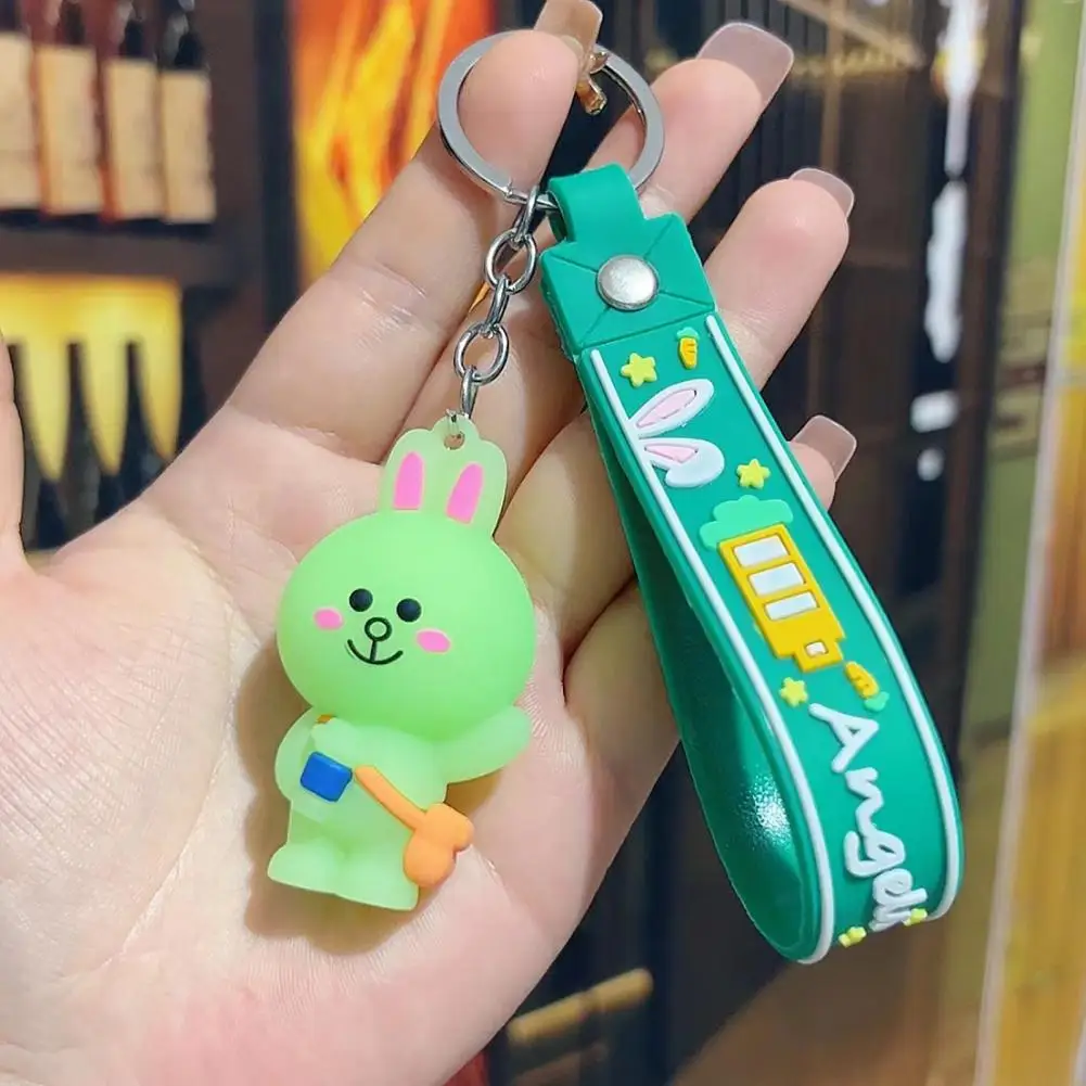 

Creative Adorable Appearance Anti-scratch Cartoon Rabbit Style Backpack Keychain Pendant Cute Keychain Toy for Students