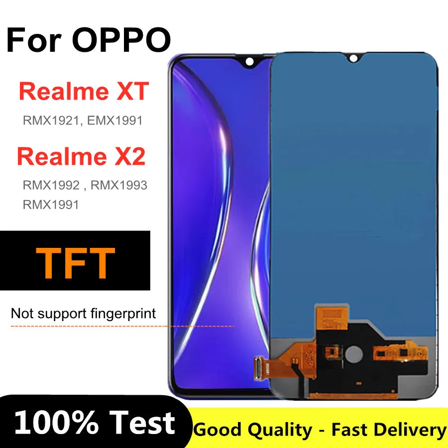 

TFT 6.4 " Realme X2 LCD For Oppo Realme X2 RMX1991 LCD for Realme XT RMX1921 DIsplay Touch Screen Digitizer Assembly