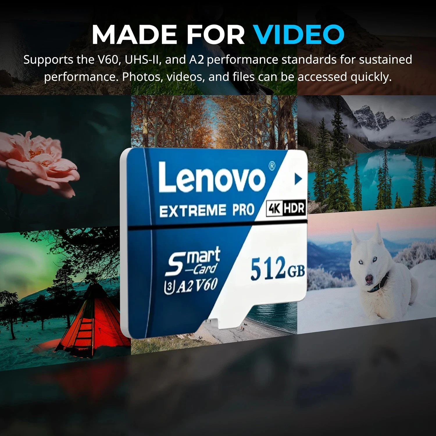 Фото Высокоскоростная карта памяти Lenovo 128 ГБ Extreme Pro Micro SD для Nintendo Switch, камеры, U3 V60, 4K Full HD, SD-карта 512 ГБ №3