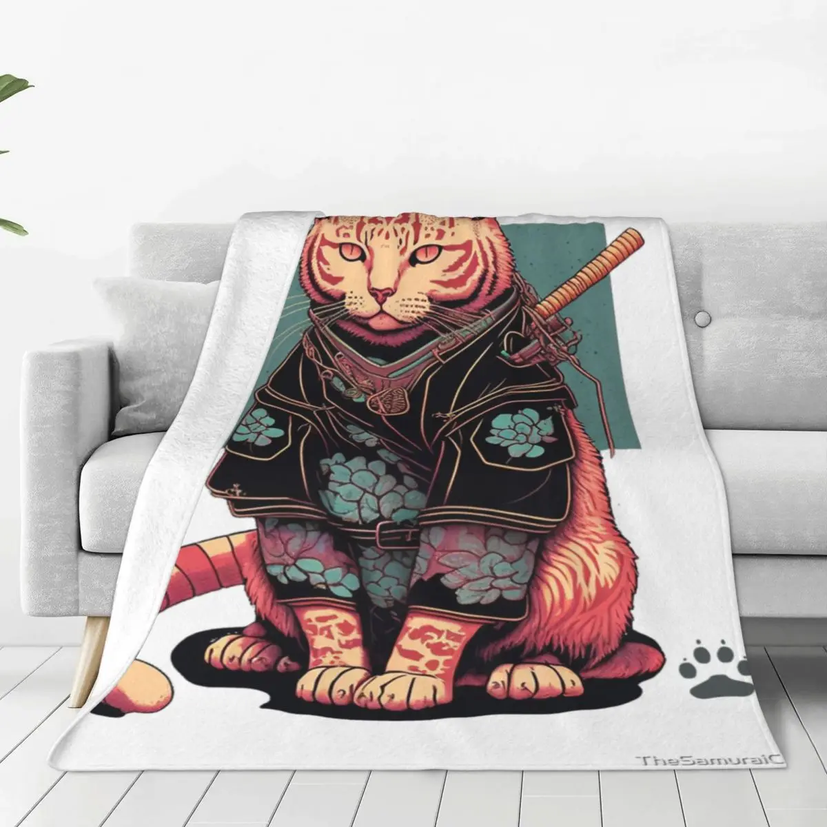 Ronin кошка незаменимое одеяло покрывало на кровать девочка Ins ветер