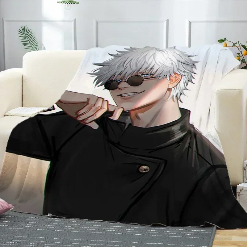 Мягкое Флисовое одеяло Gojo Satoru для гостиной или спальни