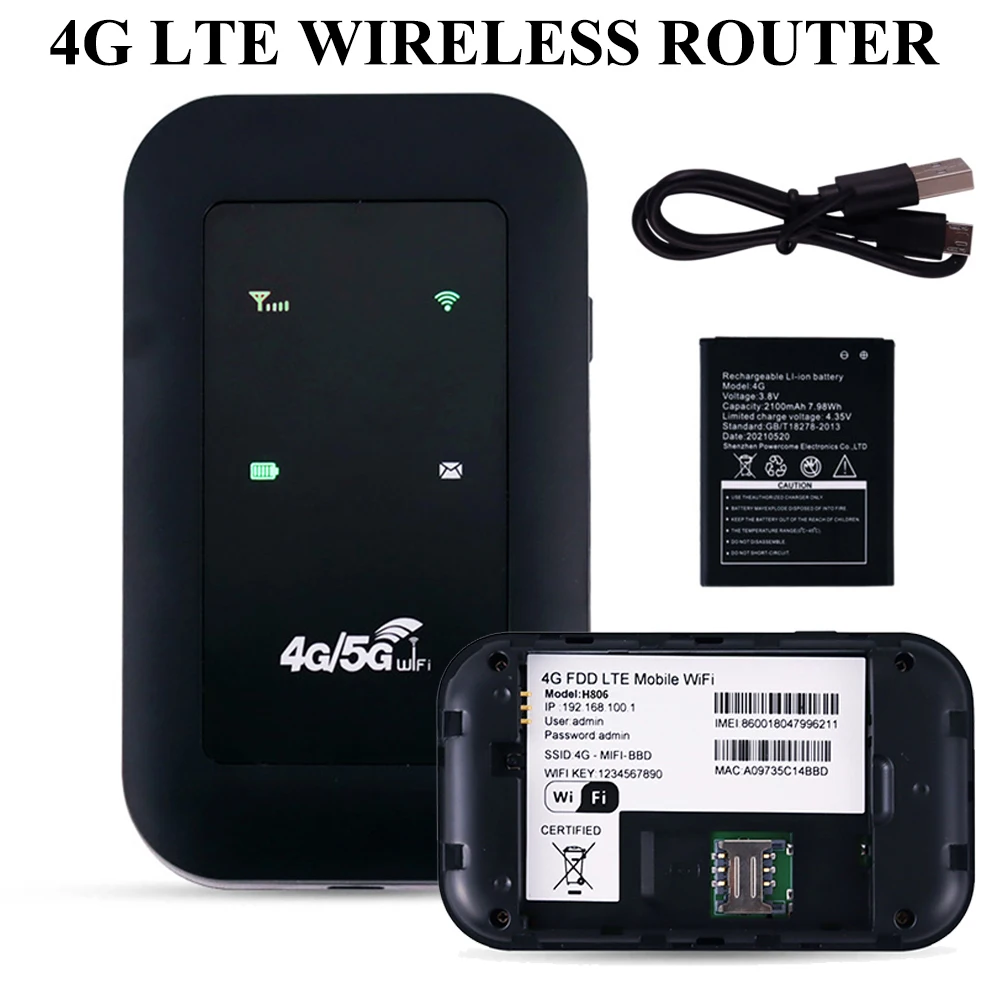 Карманный роутер 4G LTE, Wi-Fi ретранслятор, усилитель сигнала, сетевой расширитель, Мобильная точка доступа, беспроводной модем Mifi, роутер со слотом для SIM-карты