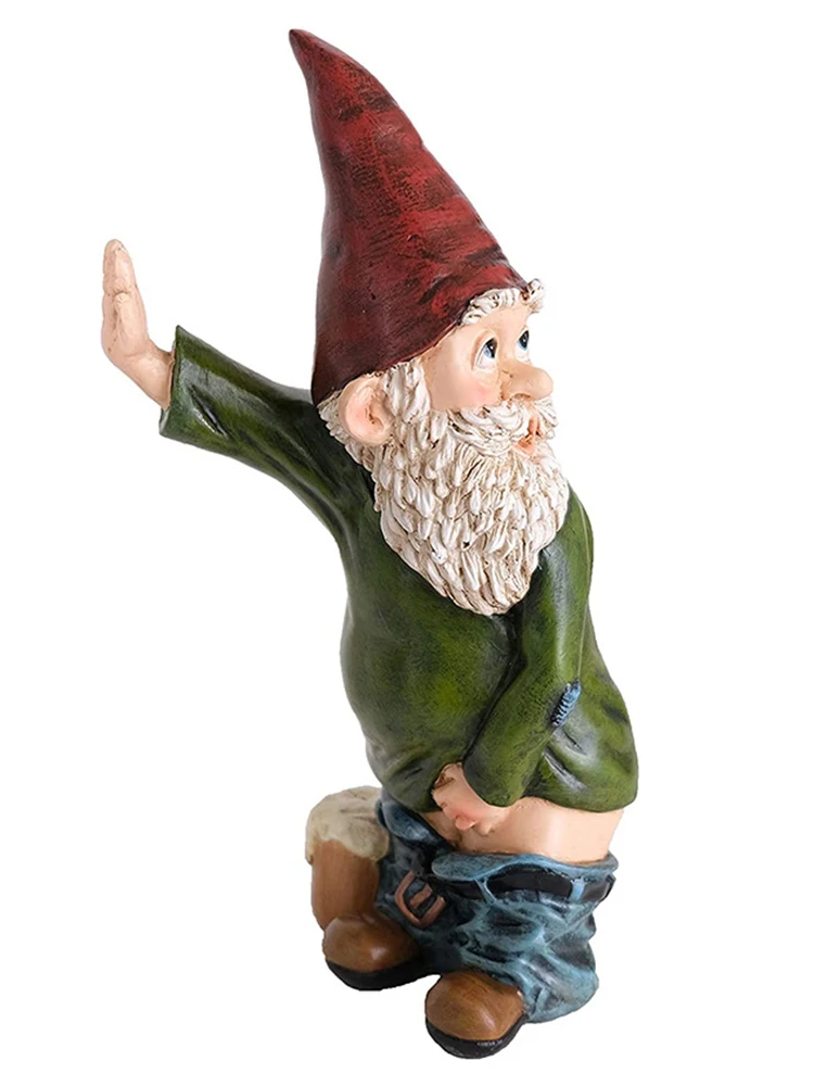 

Garden Gnome Peeing Gnome Statue Figurine for Home Backyard