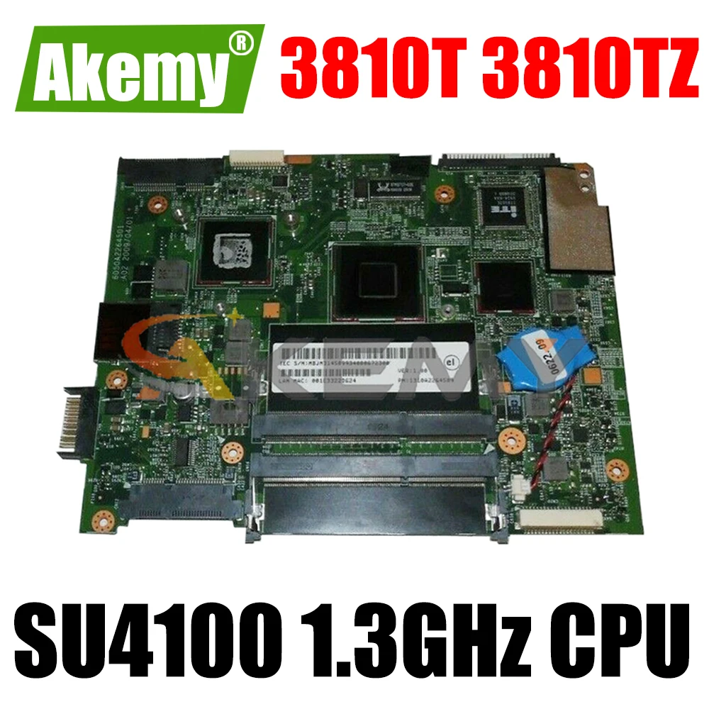

AKEMY MBPCR0B014 MB.PCR0B.014 PN 1310A2264509 For acer aspire 3810T 3810TZ laptop motherboard Pentium SU4100 1.3GHz CPU DDR3