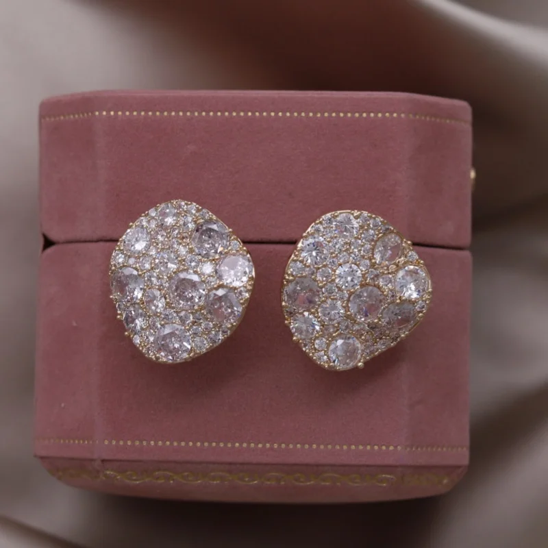 Корейские новые модные украшения роскошные круглые серьги неправильной формы с