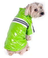 2022reflecta glow reflective waterproof adjustable pvc pet raincoat
