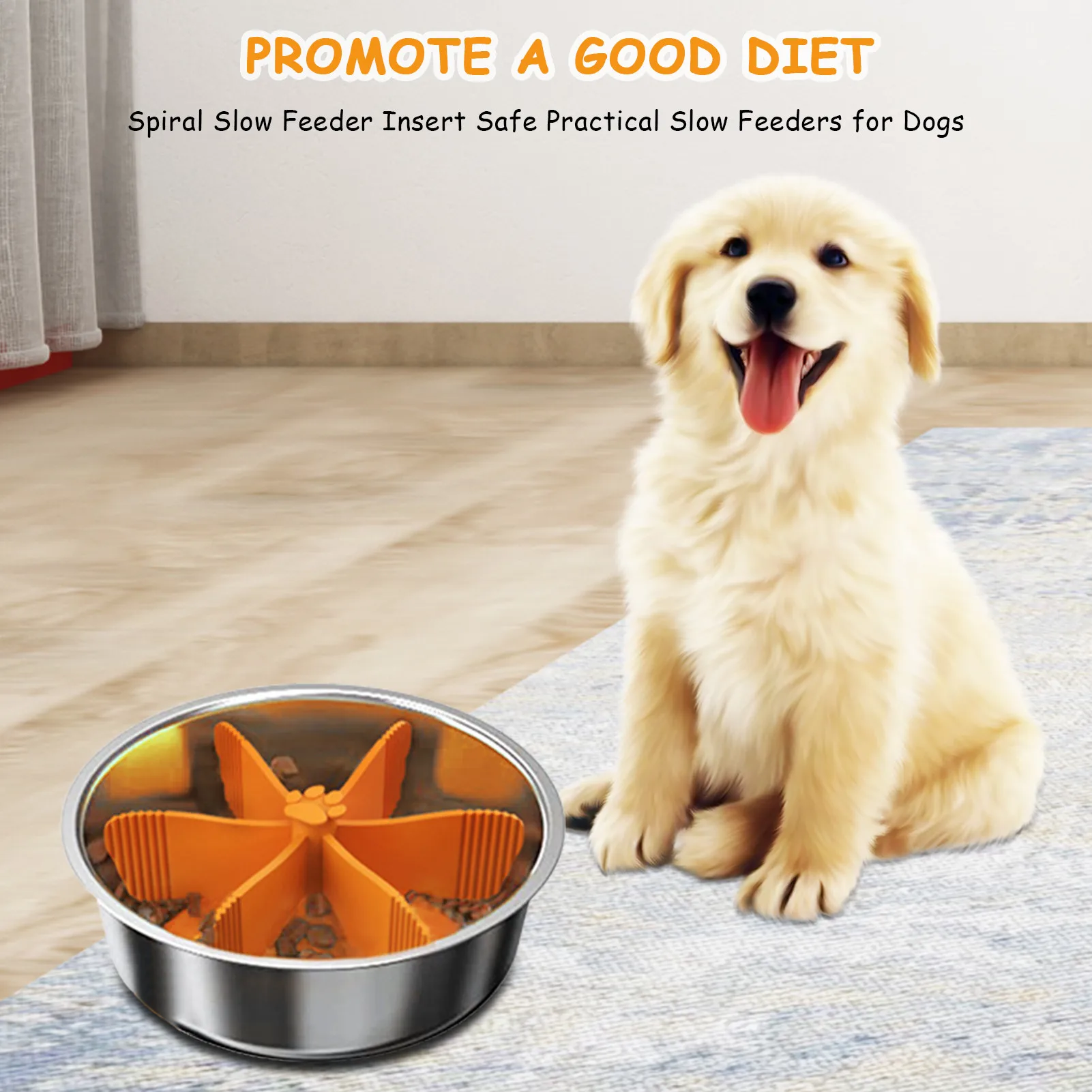 

Dog Bowl Slow Feeder Dog Bowl Slow Feeder With Strong Suction Cups Silicone Dog Bowl Insert For Large Breed Medium Small Size