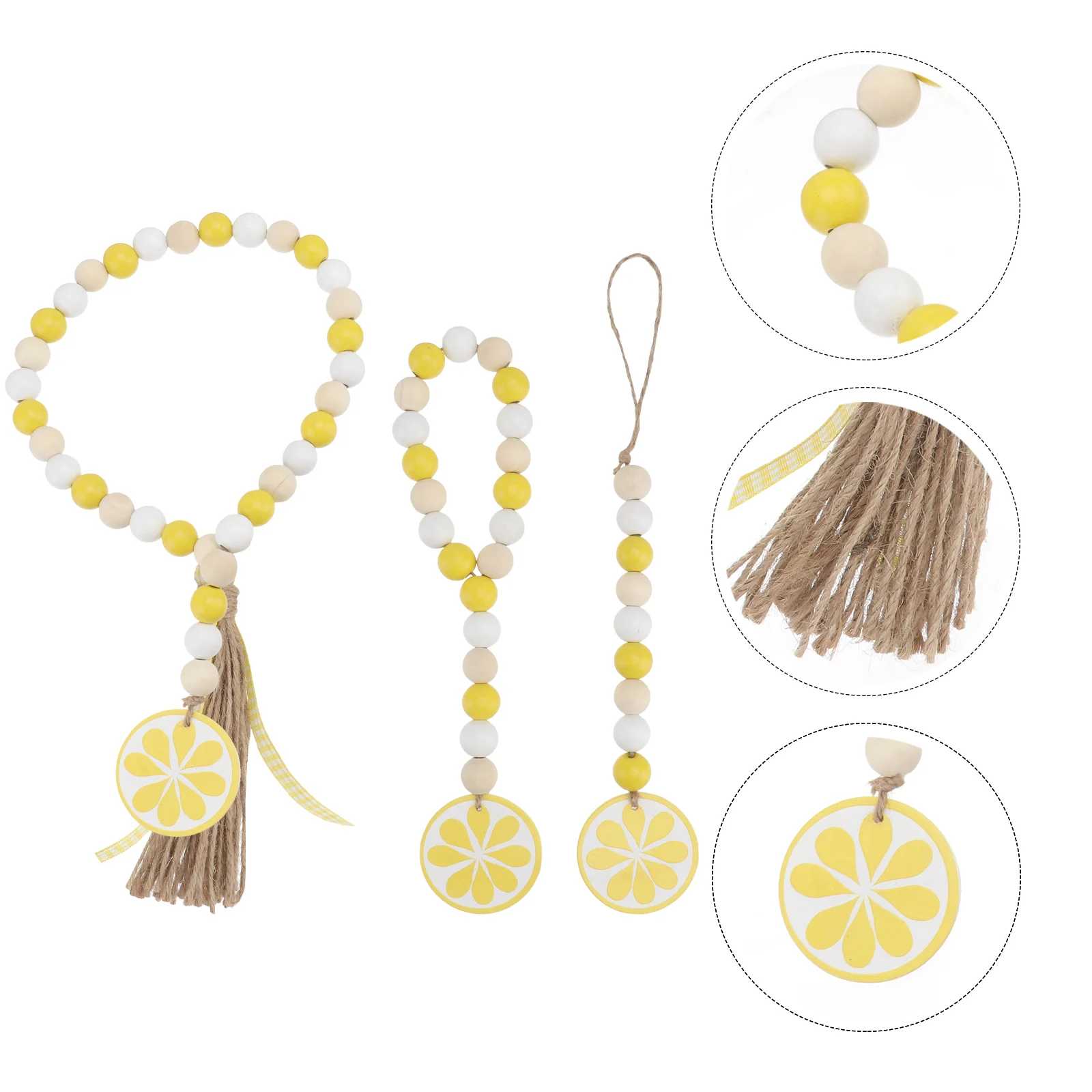 3 шт. занавески лимонные бусины с кисточками банкетный домашний декор деревянные