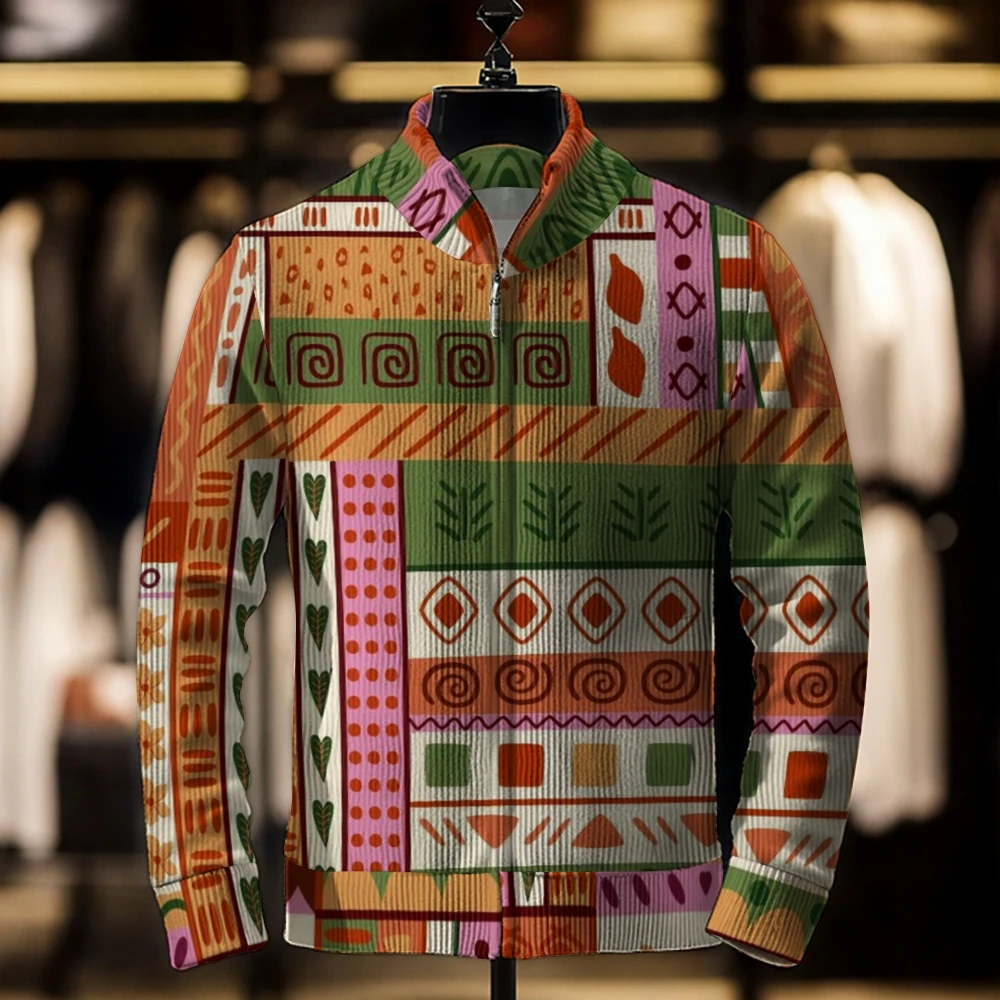 Мужской рождественский свитер с 3D принтом Uniqe кардиган свободная верхняя одежда