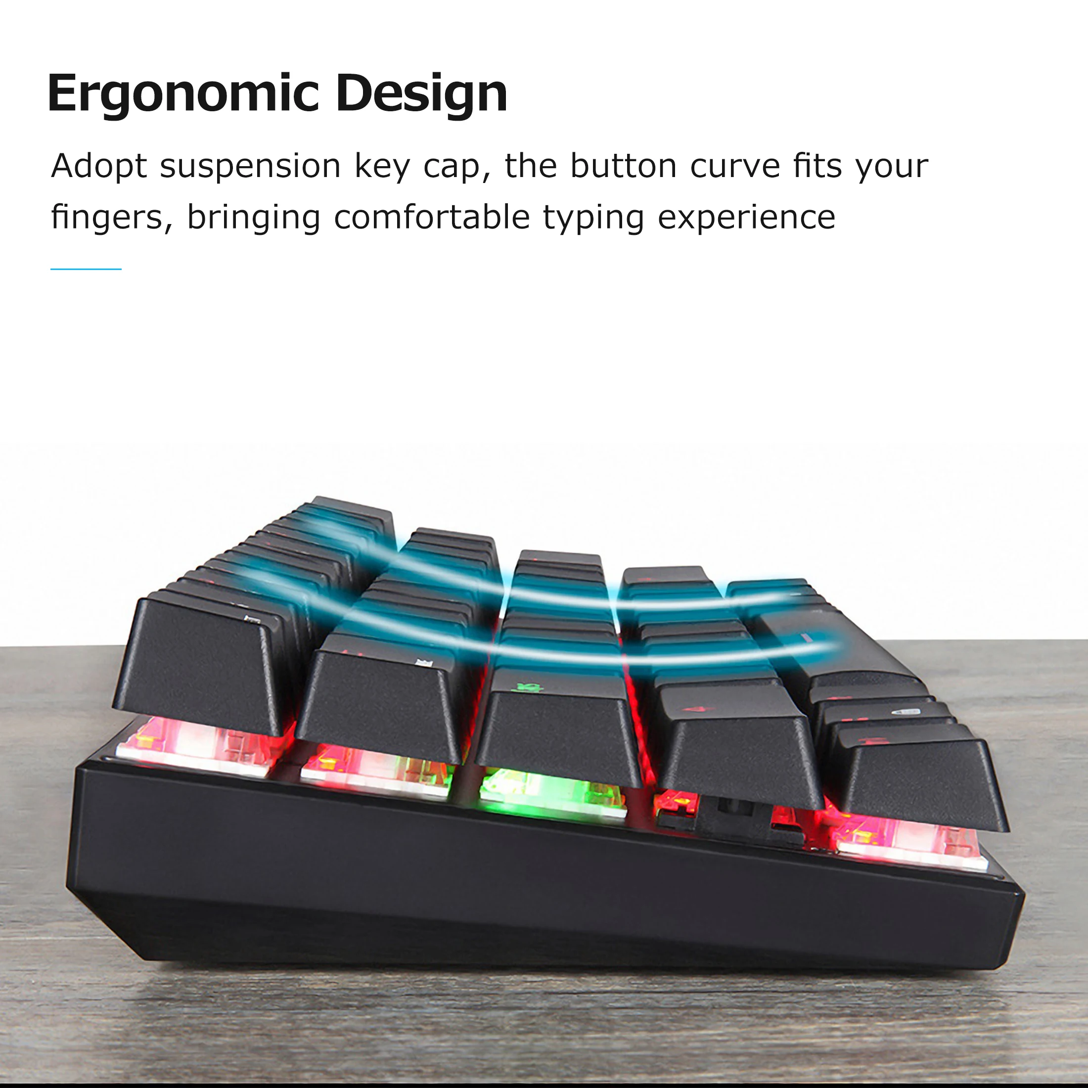 Клавиатура MOTOSPEED CK62 Беспроводная Механическая с поддержкой Bluetooth/USB 61 клавиша |