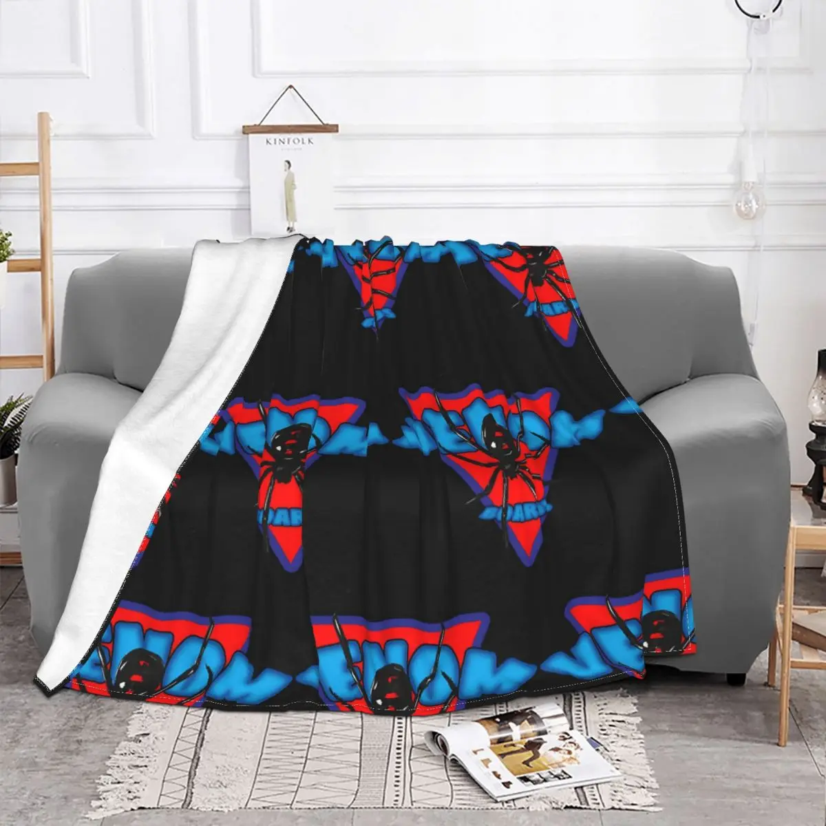 Одеяло в виде паука флисовое летнее дышащее супер теплое покрывало для дома