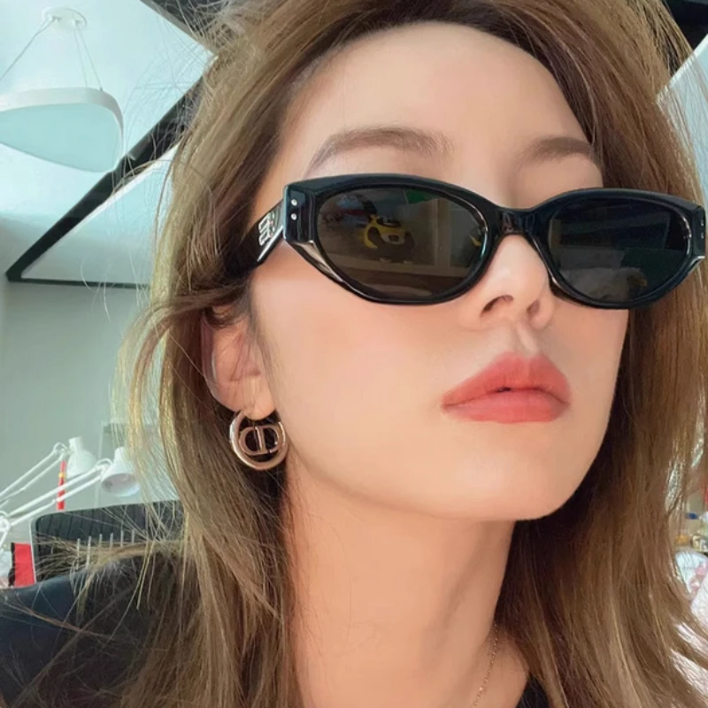 Мужские и женские Винтажные Солнцезащитные очки кошачий глаз UV400