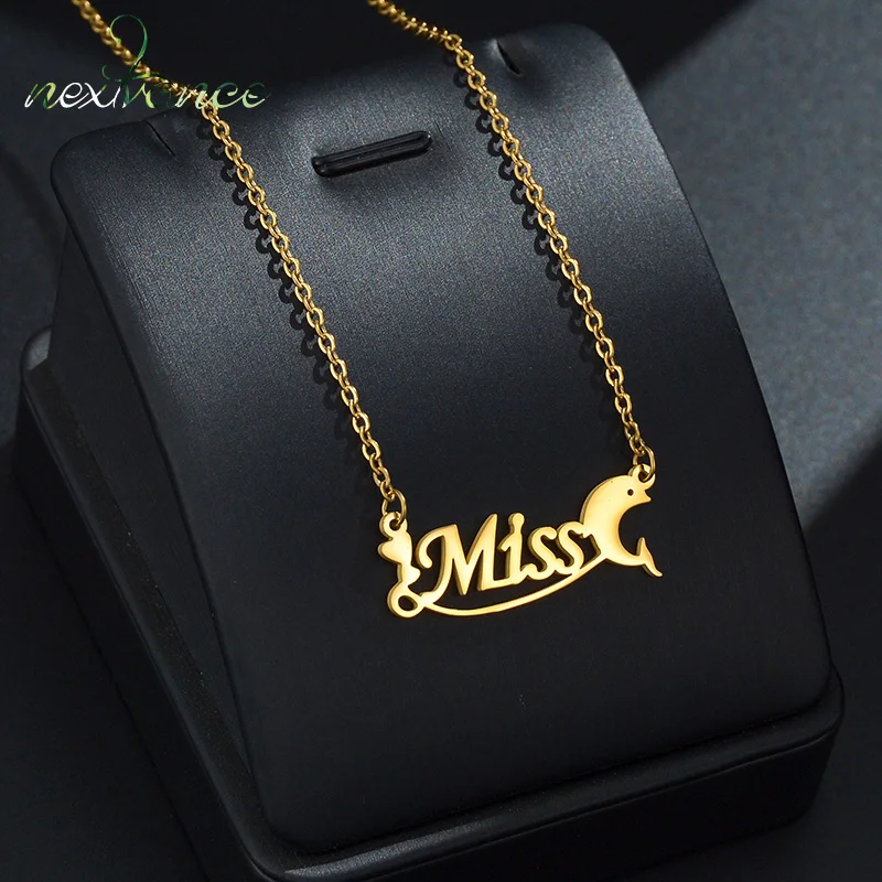 

Цепочка с подвеской в виде дельфина и сердца из нержавеющей стали