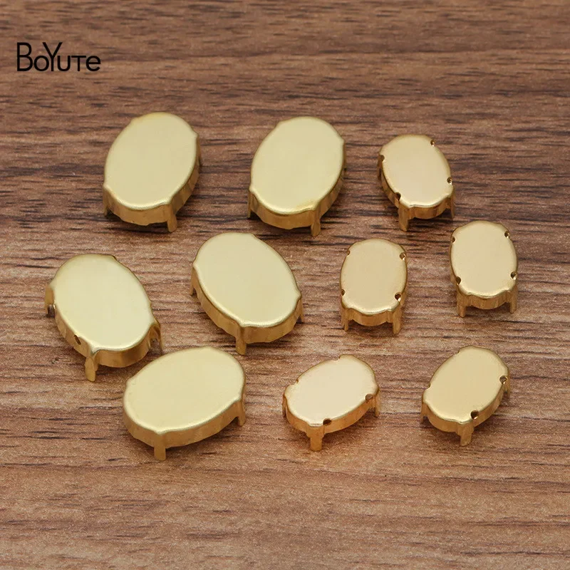 BoYuTe (100 шт./лот) Овальные 10*14 мм 13*18 основание кабошона металлические штамповочные