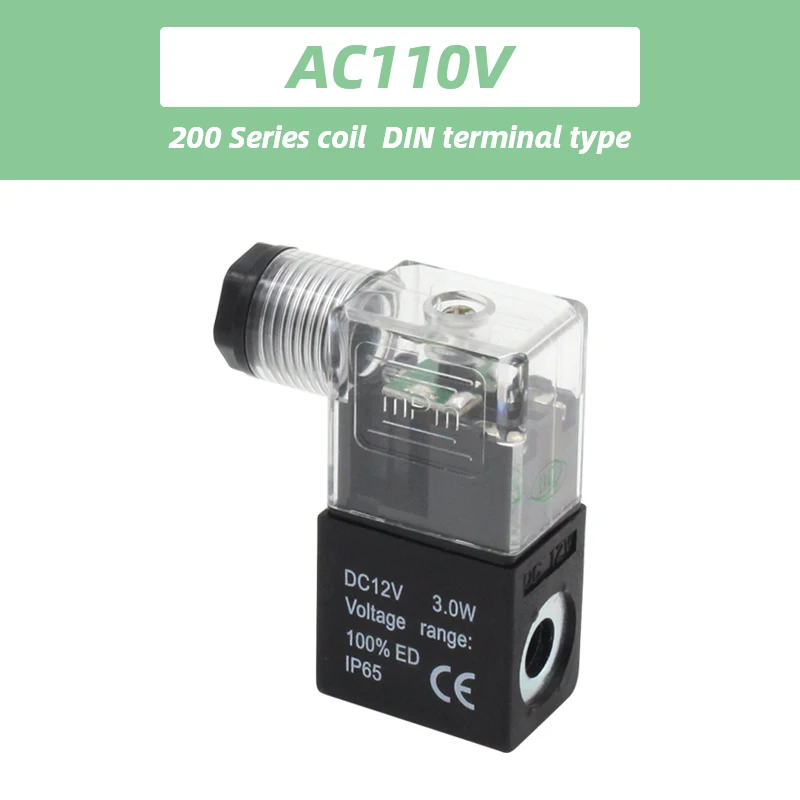 

Электромагнитная катушка клапана 4V210-08 3V210-08 4V220-06/08 4V230C 2V025-06/08 3V1-06 тип 24VDC 12V DC 220V AC 110V AC 220V