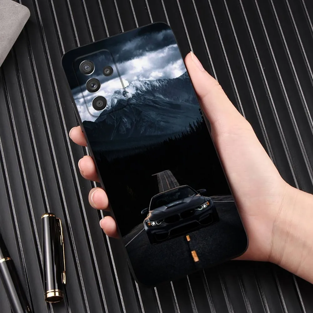 B-Blue Red Car для B-Bmwes-S чехол телефона Samsung Galaxy A13 A21s A22 A31 A32 A52 A53 A71 A80 A91 Мягкий черный